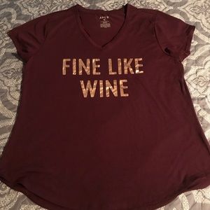 Burgundy “fine like wine” shirt